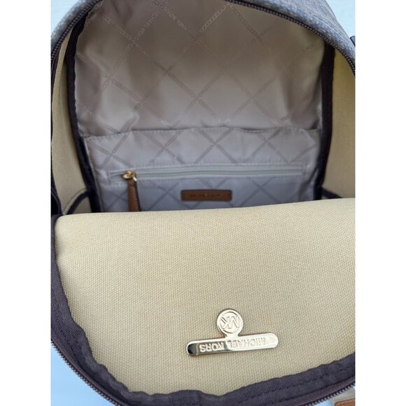 Michael Kors backpack medium stripe signature logo palm green - Picture 8 of 11